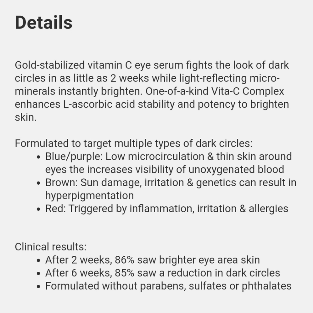 MURAD VITA-C EYES DARK CIRCLE EYE CORRECTOR. - Picture 6 of 7